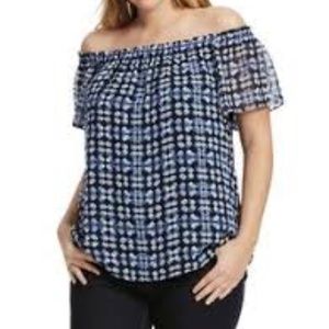 LIKE NEW Jones New York Sheer Off Shoulder Top